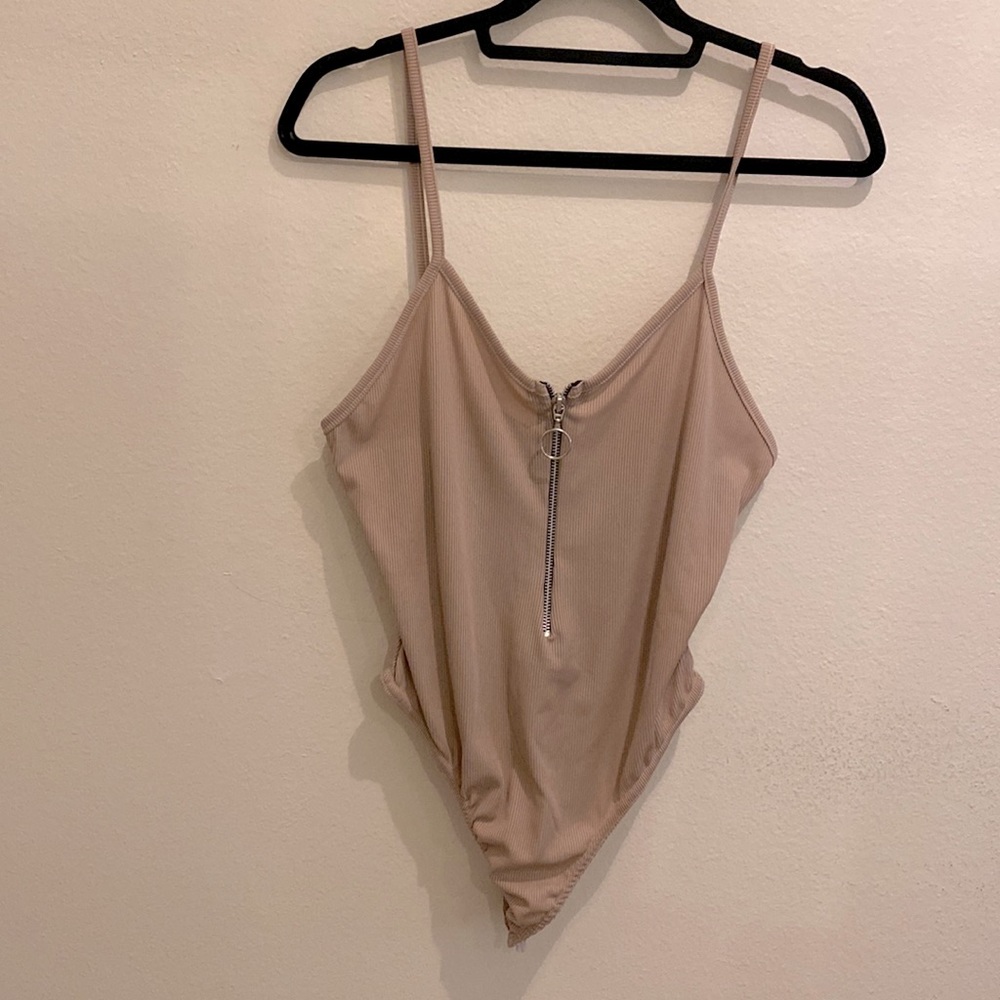 Nude Ribbed bodysuit